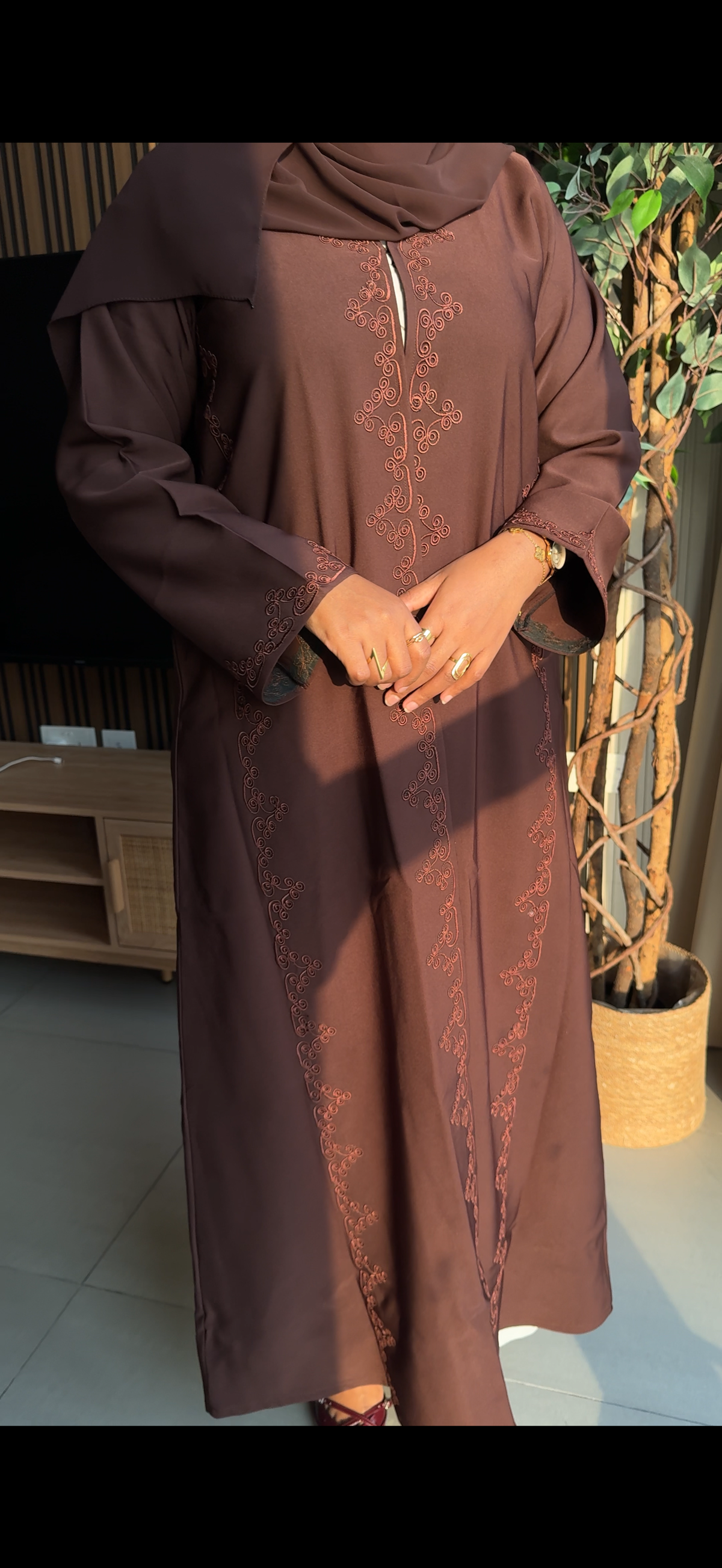 Moroccan inspired embriodered abaya