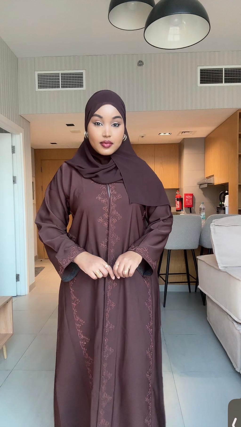 Moroccan inspired embriodered abaya