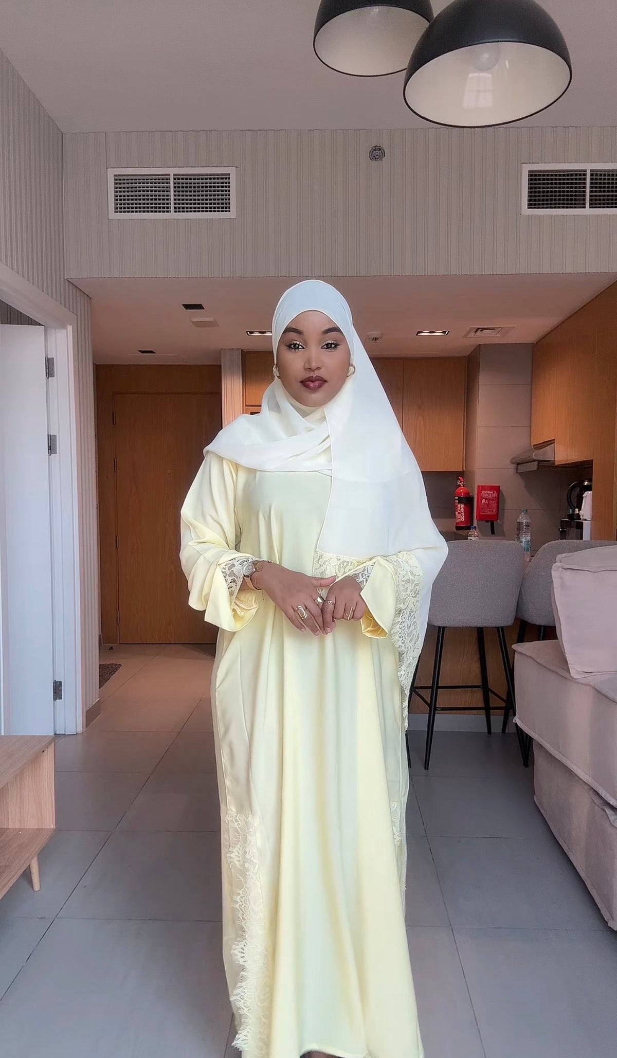 Amara lace abaya